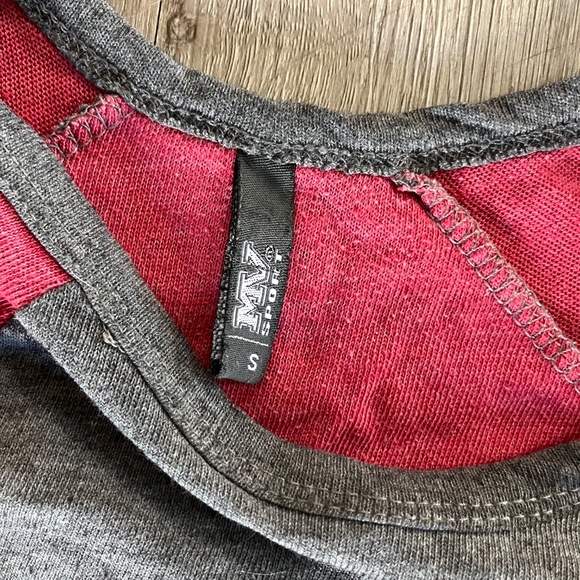 Cornell Raglan Tee in Red and Grey - Women's Size S - Picture 2 of 3